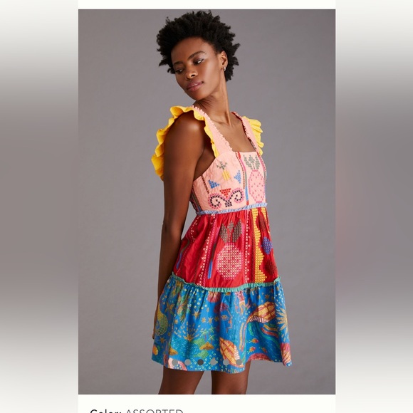 FARM Rio Colorblocked Mini Dress Size medium - Picture 2 of 13